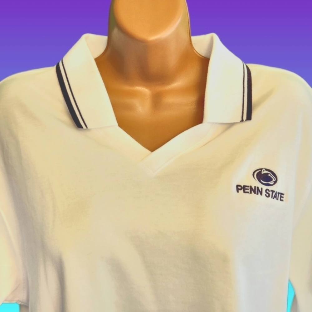 White Fitted Polo Button Down Shirt